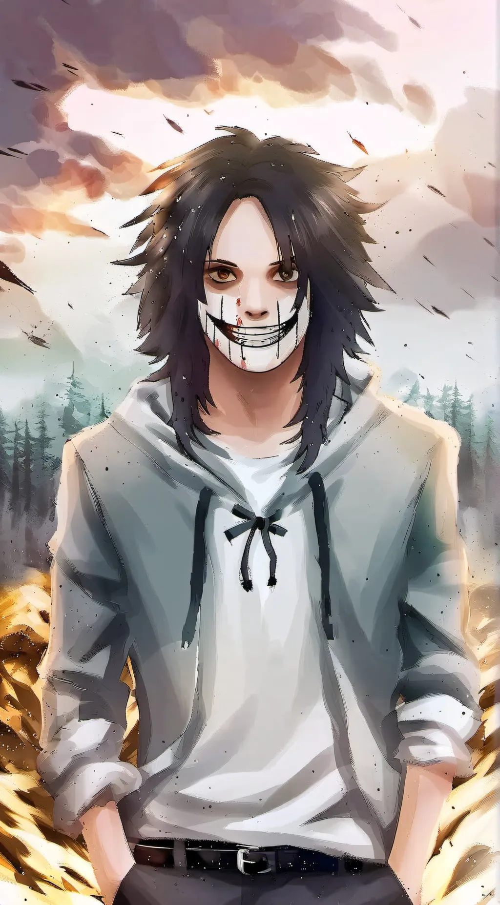 ai character: creepypasta  background