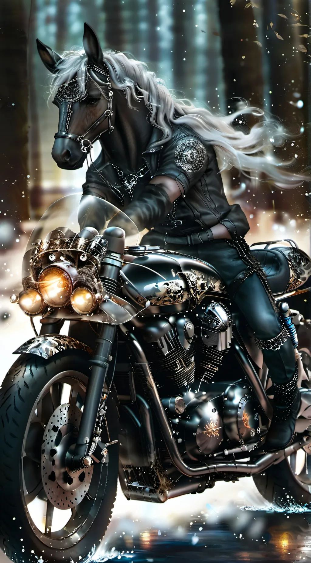 ai character: horsewoman background