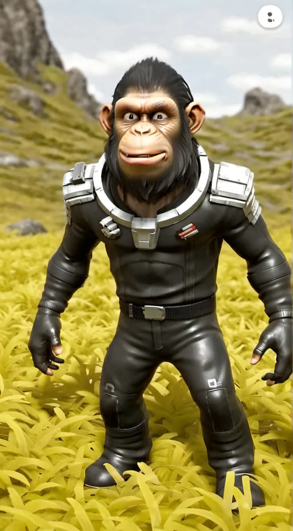 ai character: space_chimp3 background