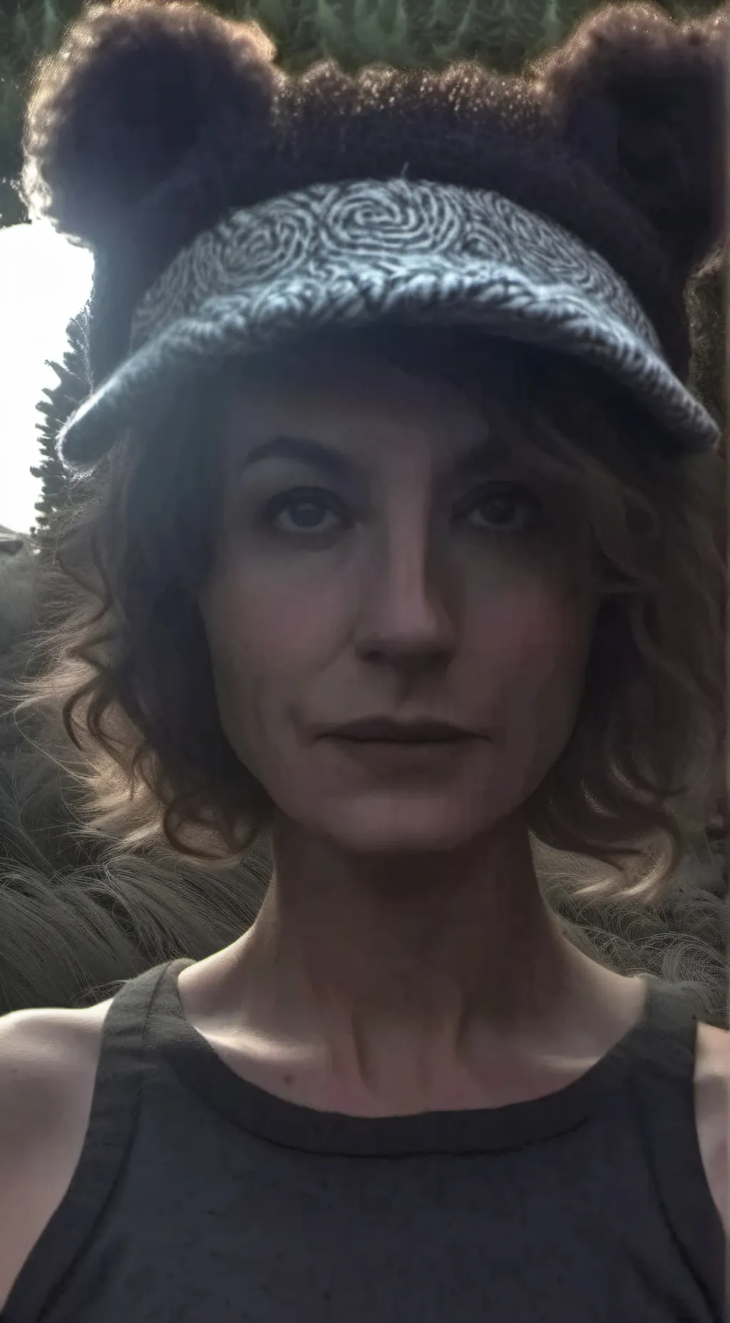 ai character: Violet background