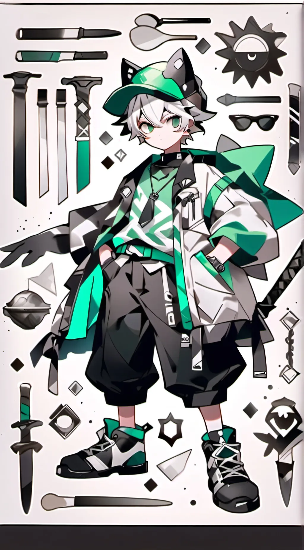 ai character: Gear background