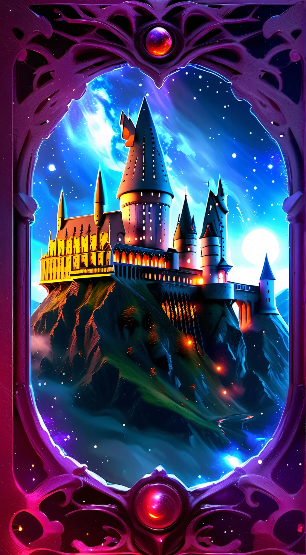 ai character: Hogwarts  background