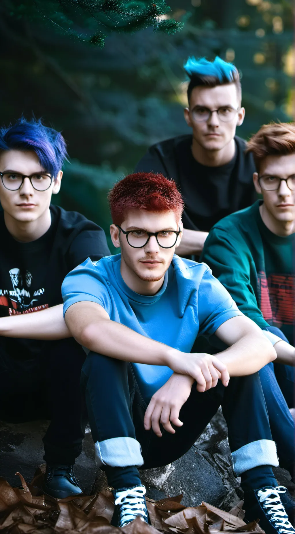 ai character: Group of Boys background