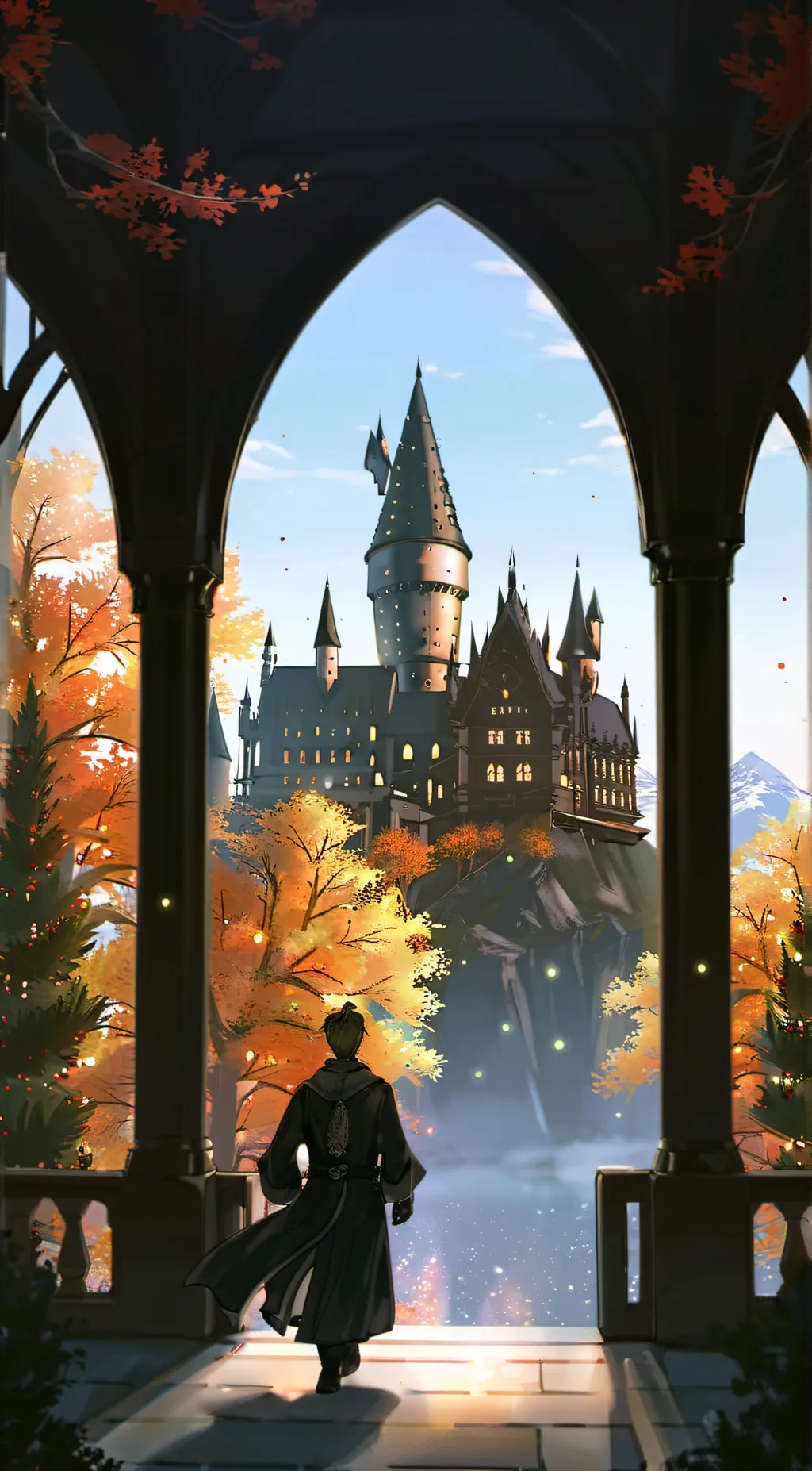 ai character: Hogwarts  background