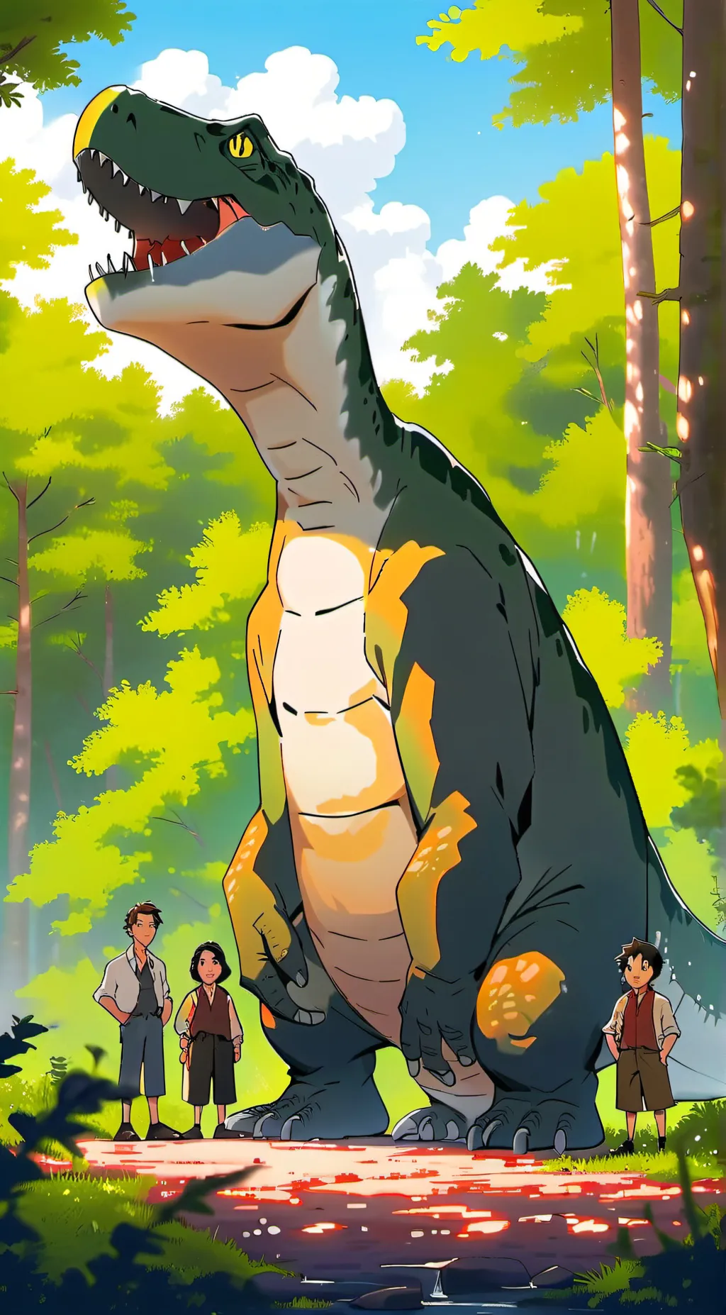 ai character: Camp Cretaceous  background