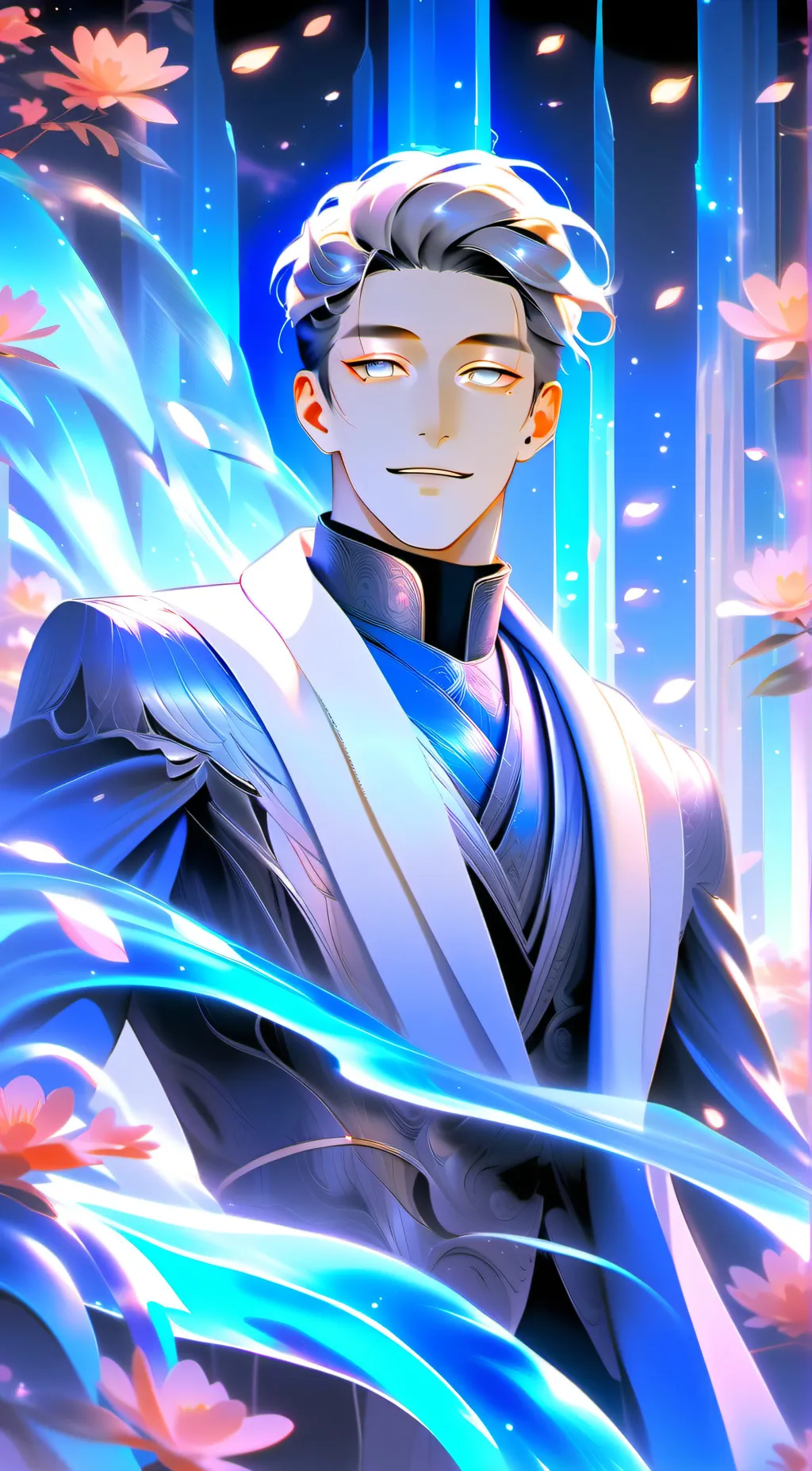 ai character: Ashton🩵 background