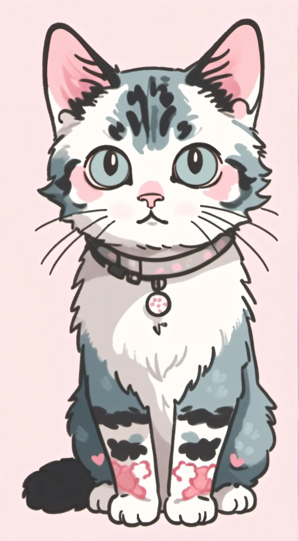 ai character: hashira as cats!! background