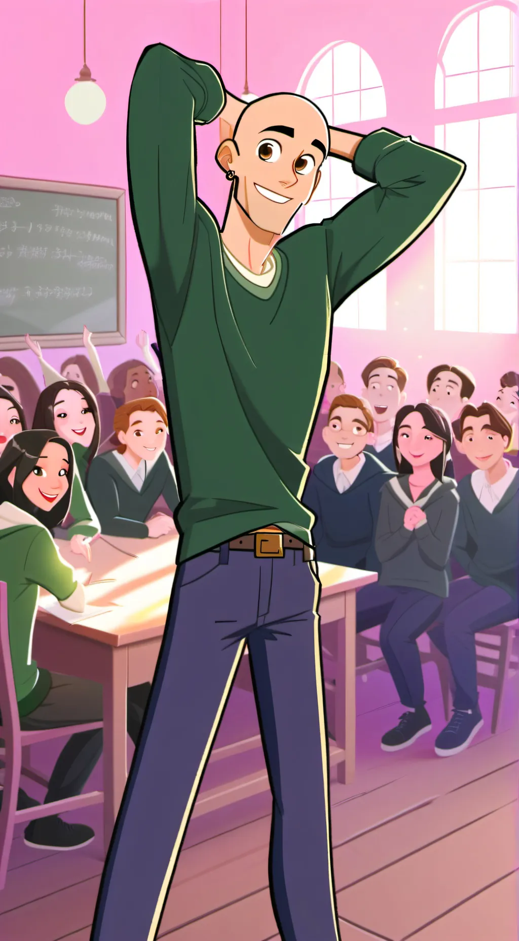 ai character: Baldi background