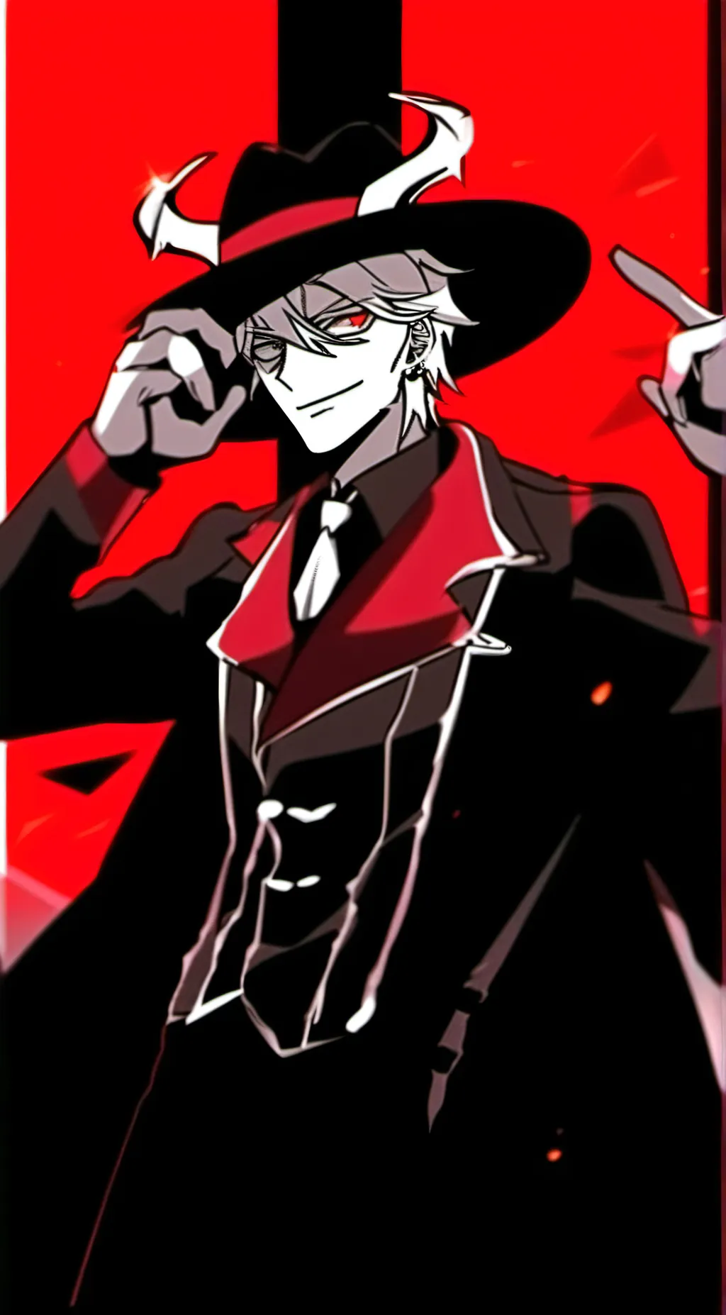 ai character: Hazbin pride month background