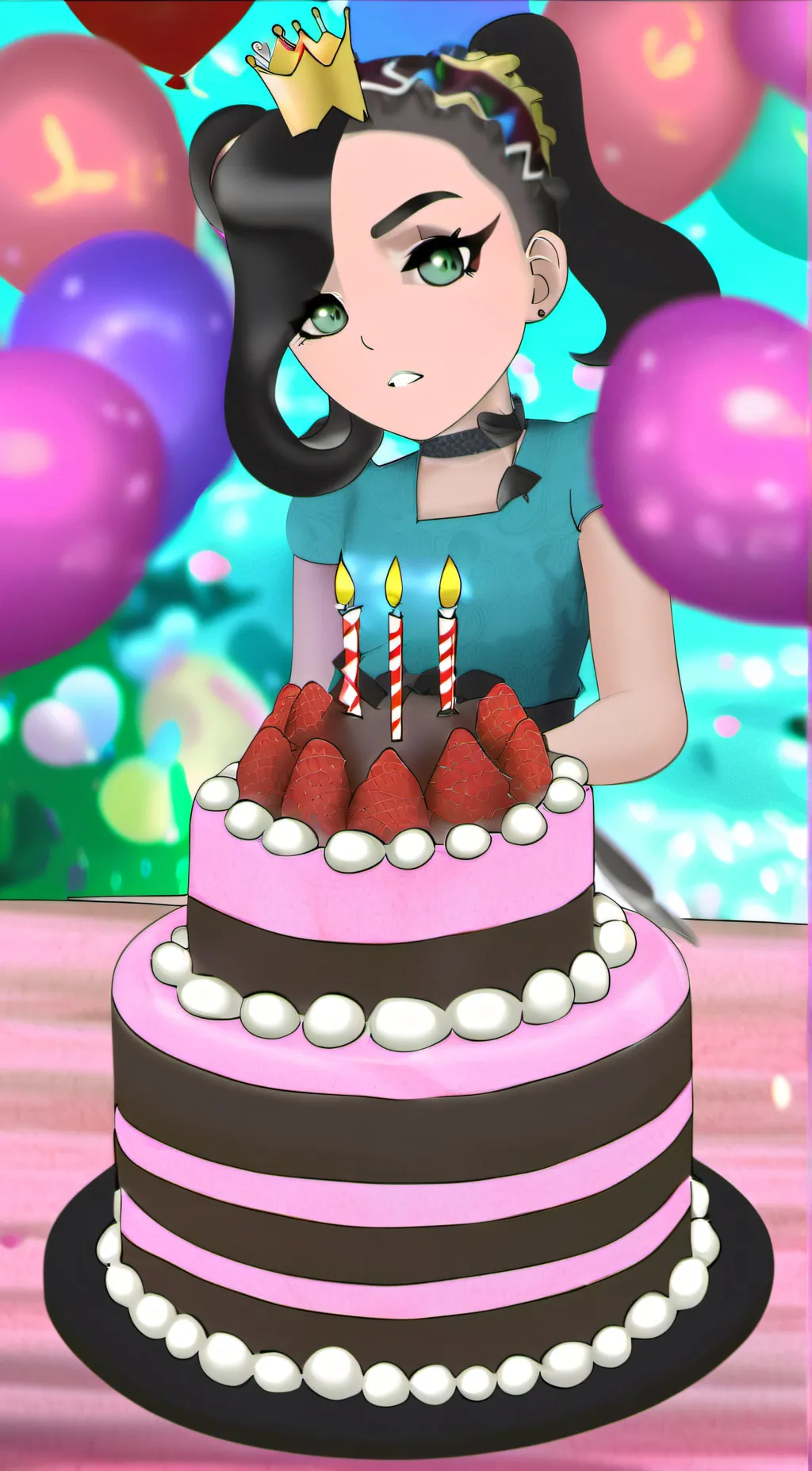 ai character: talkie Birthday background