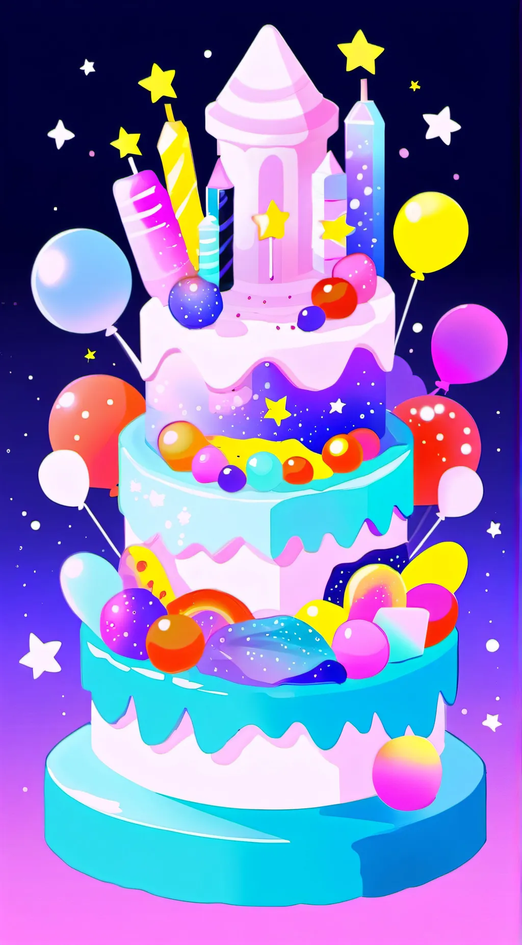 ai character: Happy birthday  background