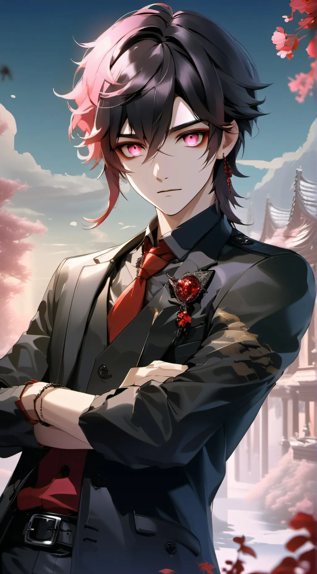 ai character: Hero x villain ^^ background