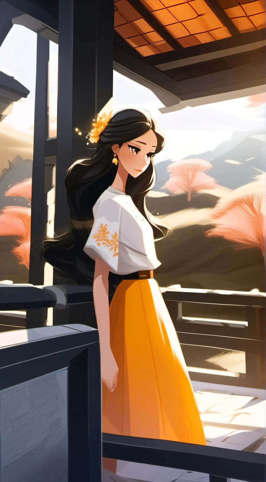 ai character: Luna. background