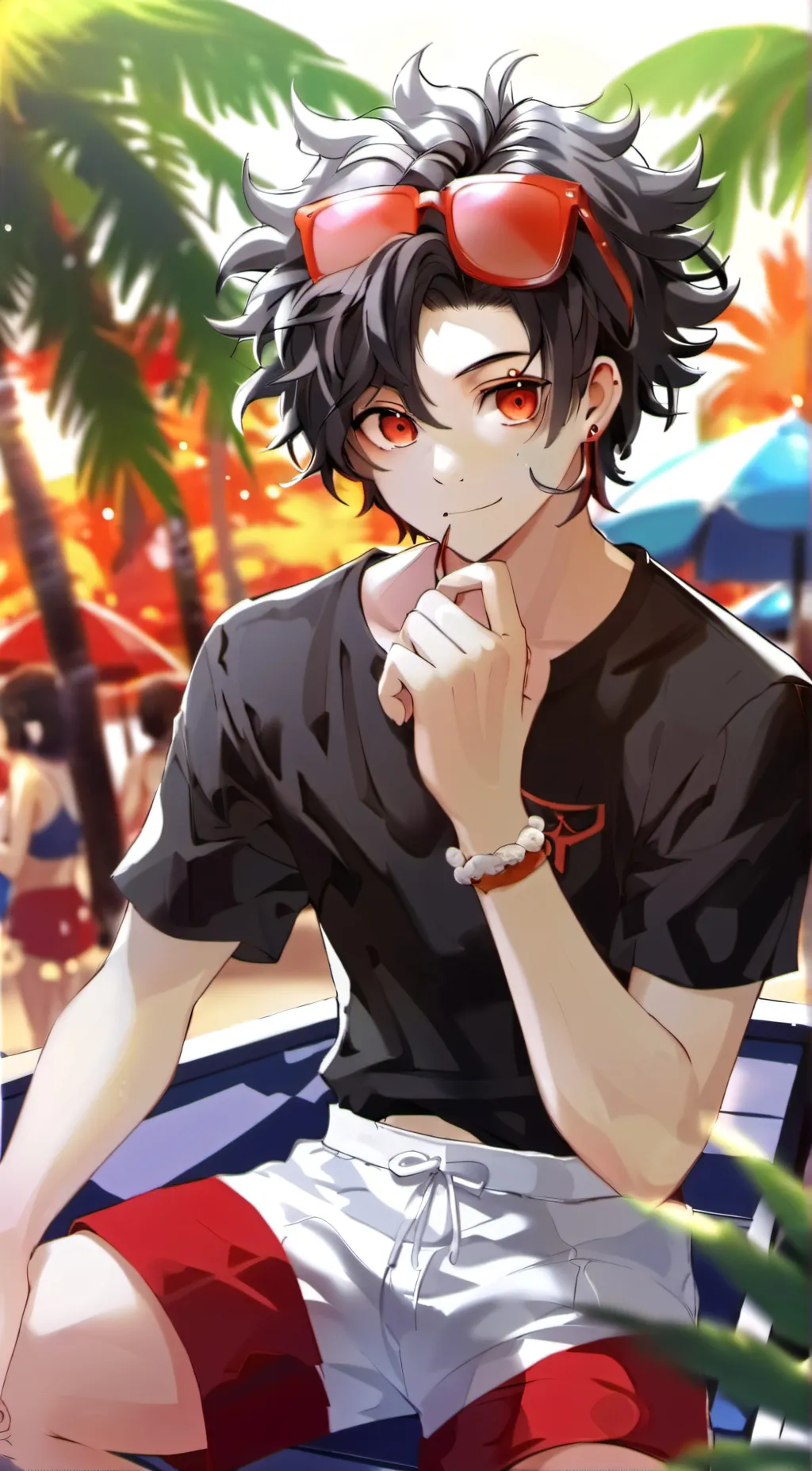 ai character: Tanjiro  background