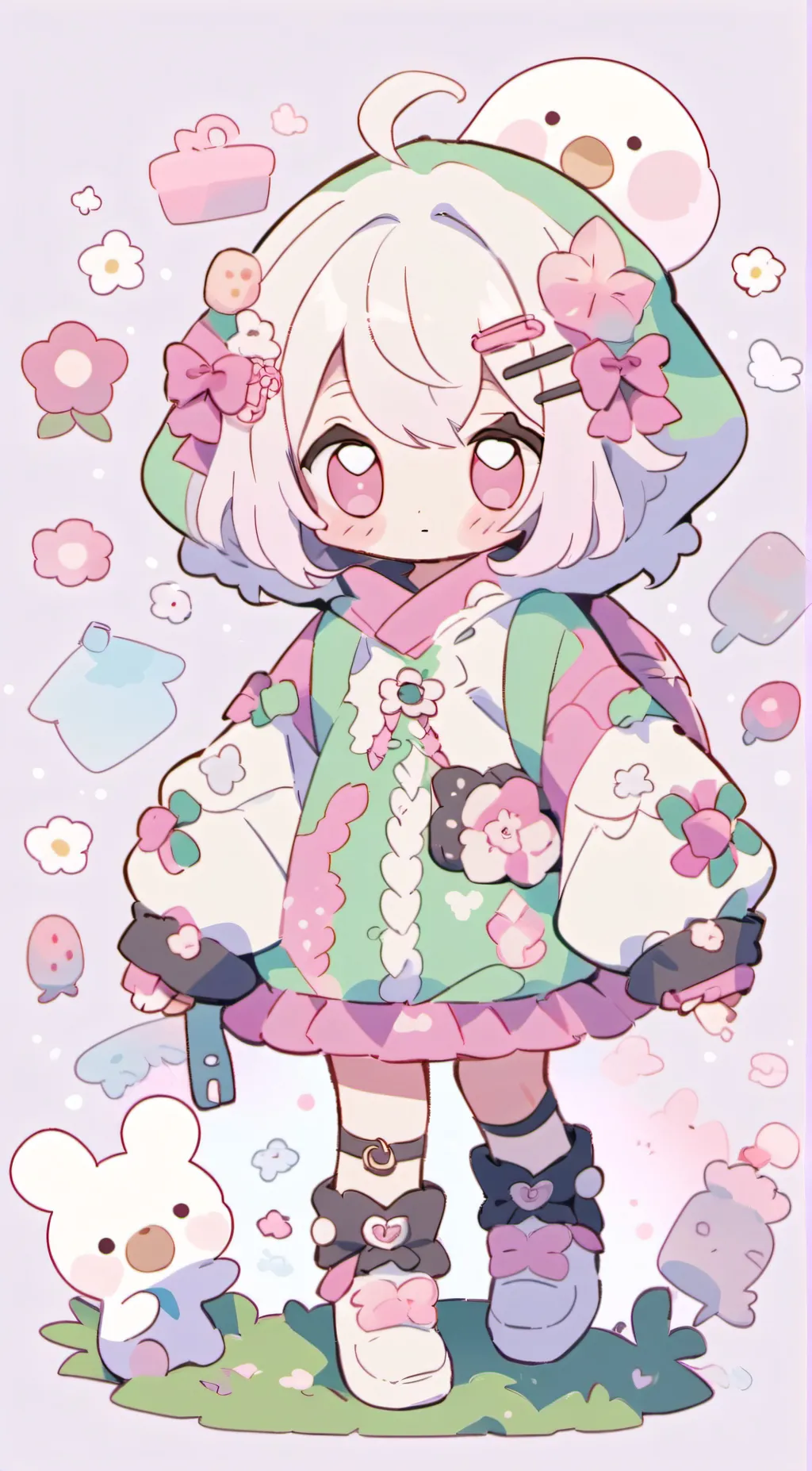 ai character: chibi background