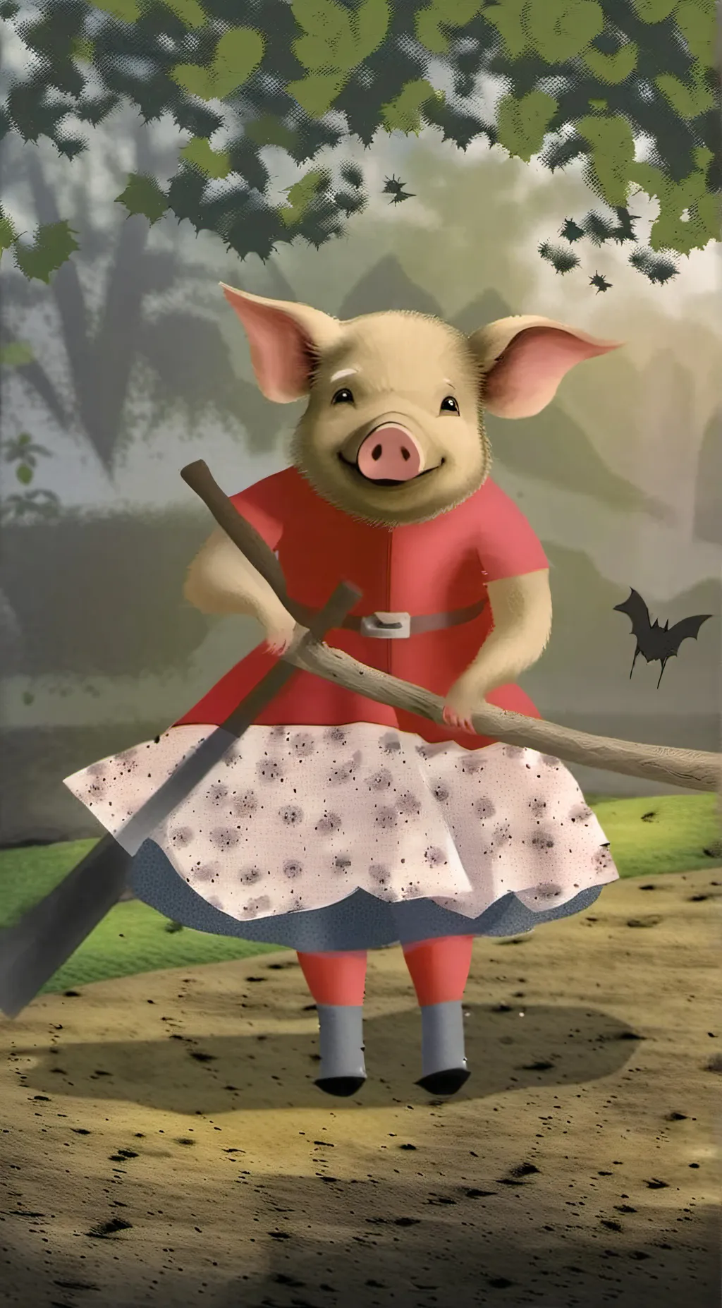 ai character: Piggy background