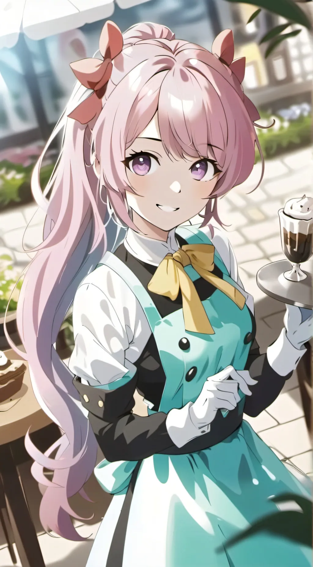 ai character: Barista Girl background