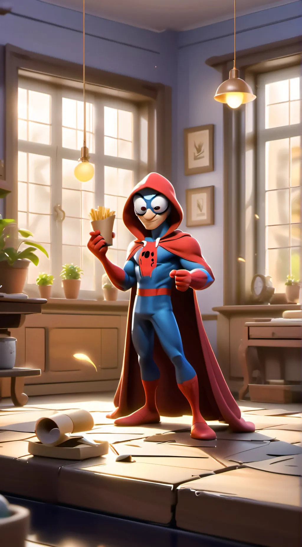 ai character: baman piderman background