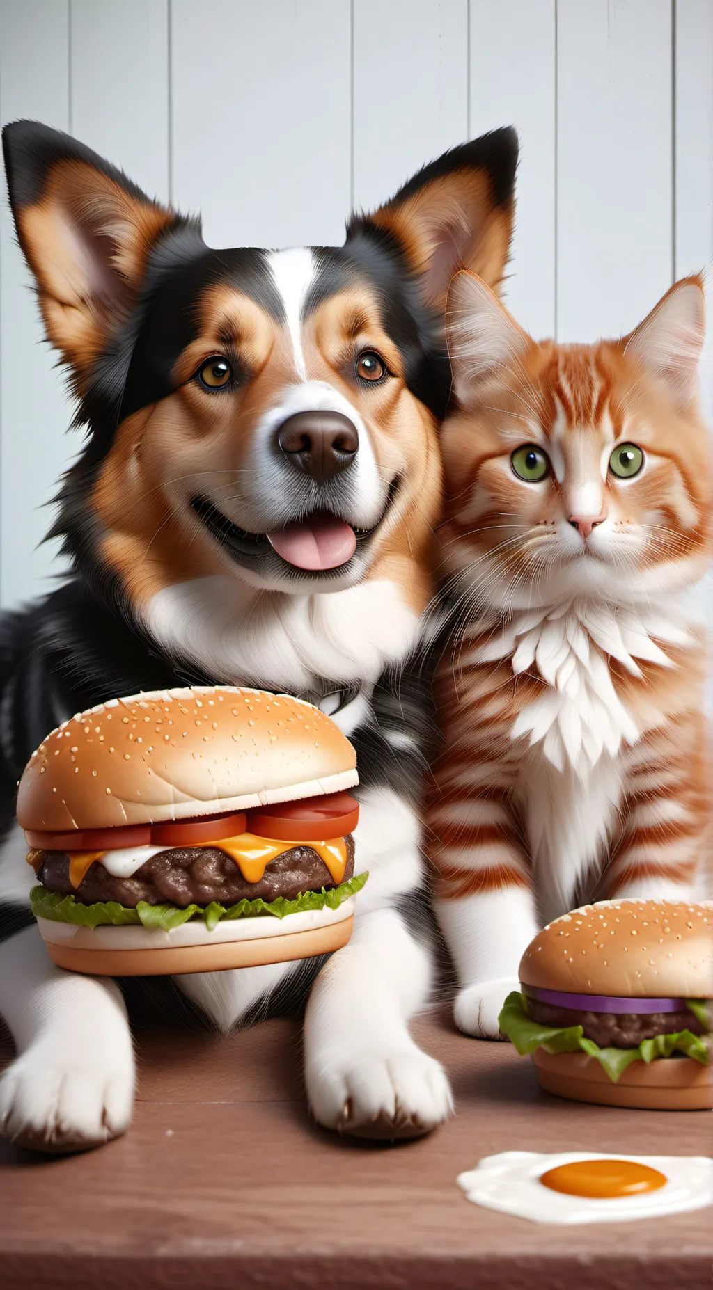 ai character: dog and cat background