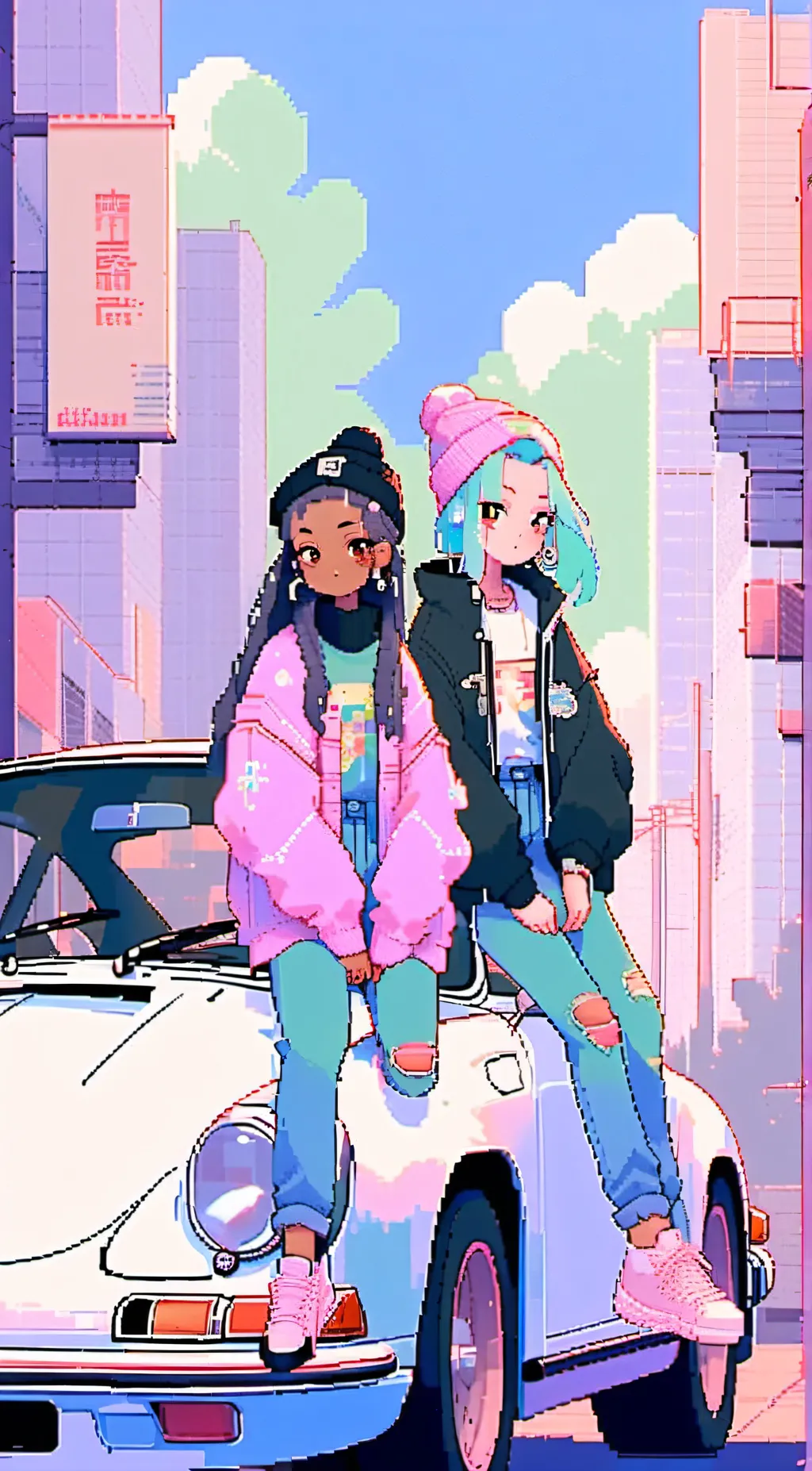 ai character: Amina and Georgina background