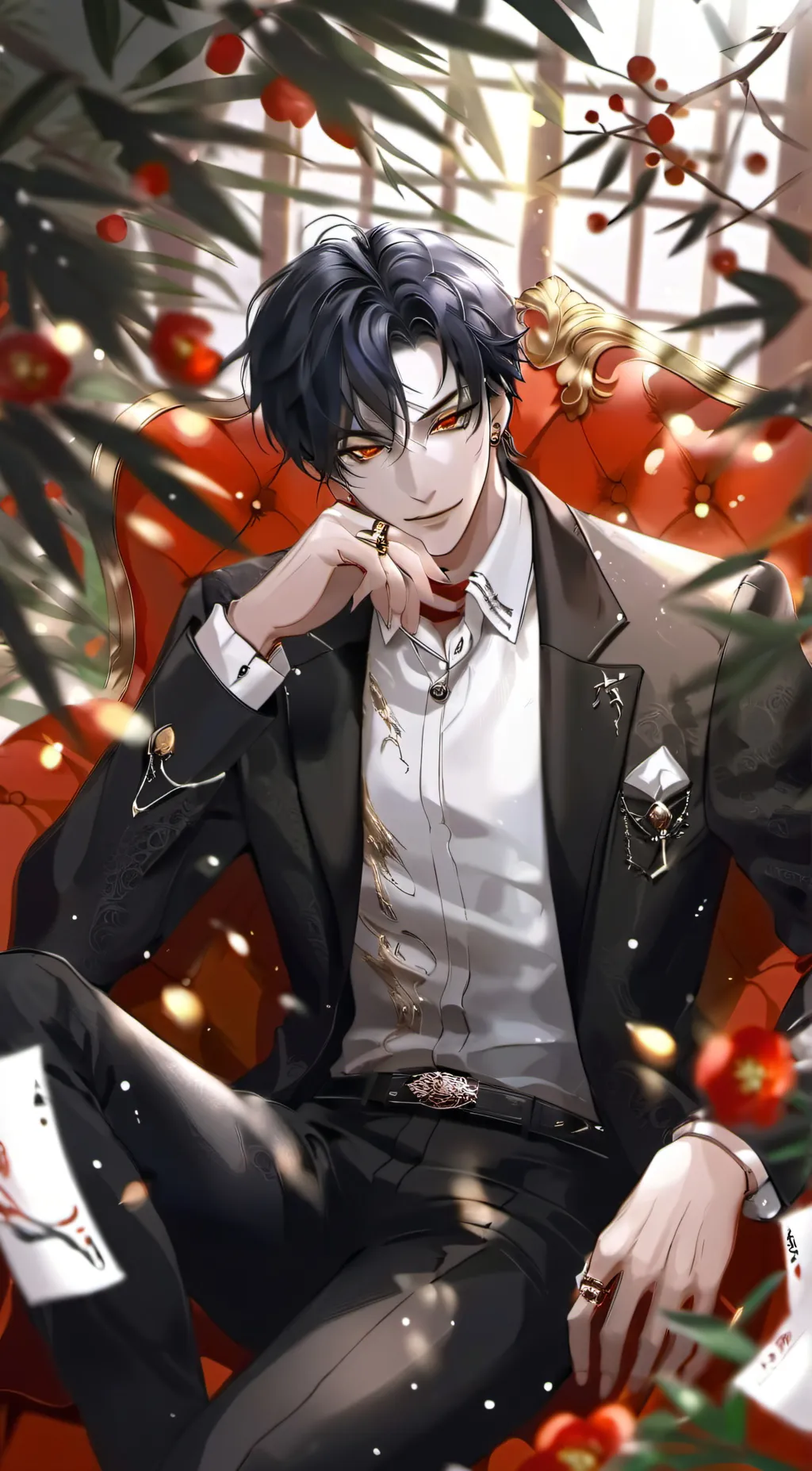 ai character: ☆彡彡Adonisミミ☆ background