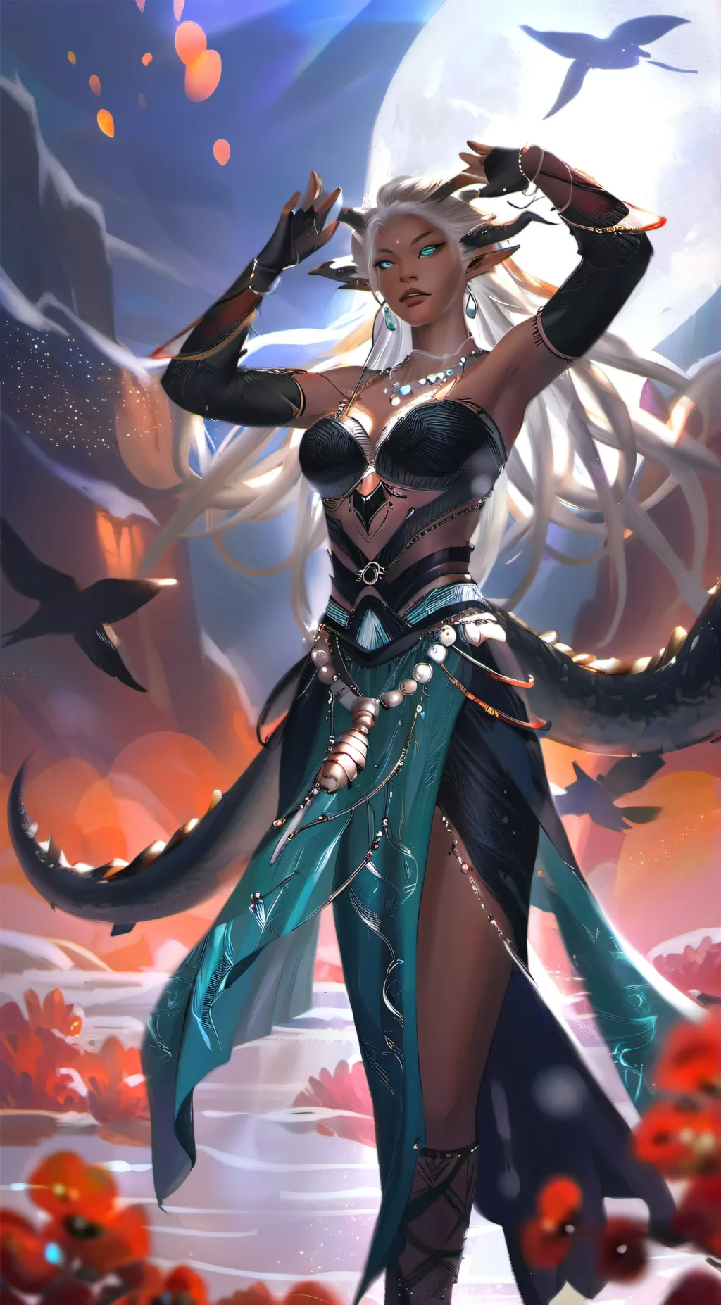 ai character: Luna background