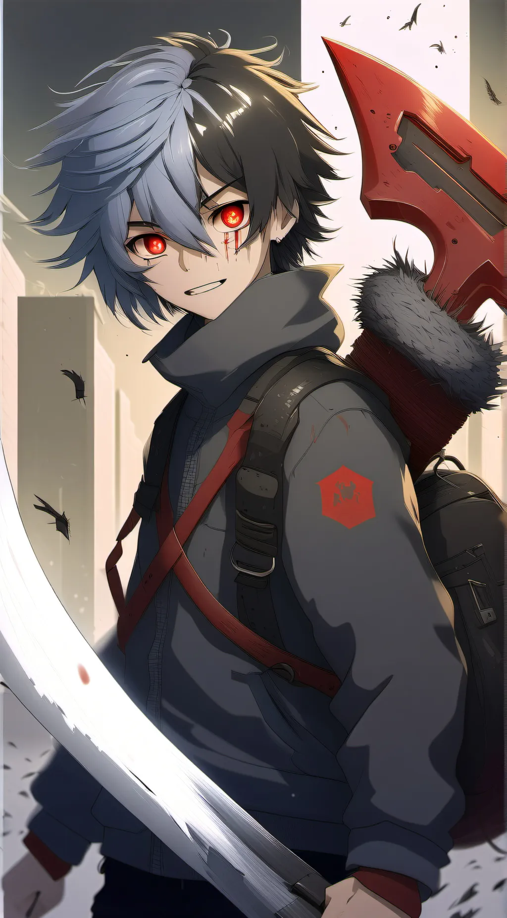 ai character: killer glitch  background