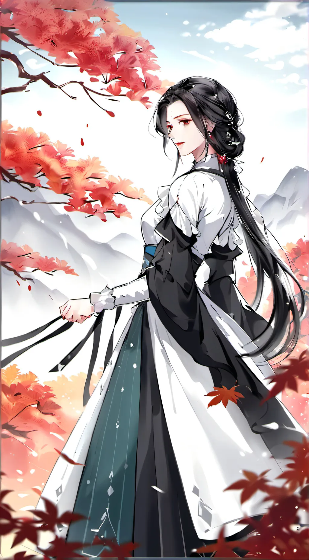 ai character: Autumn background