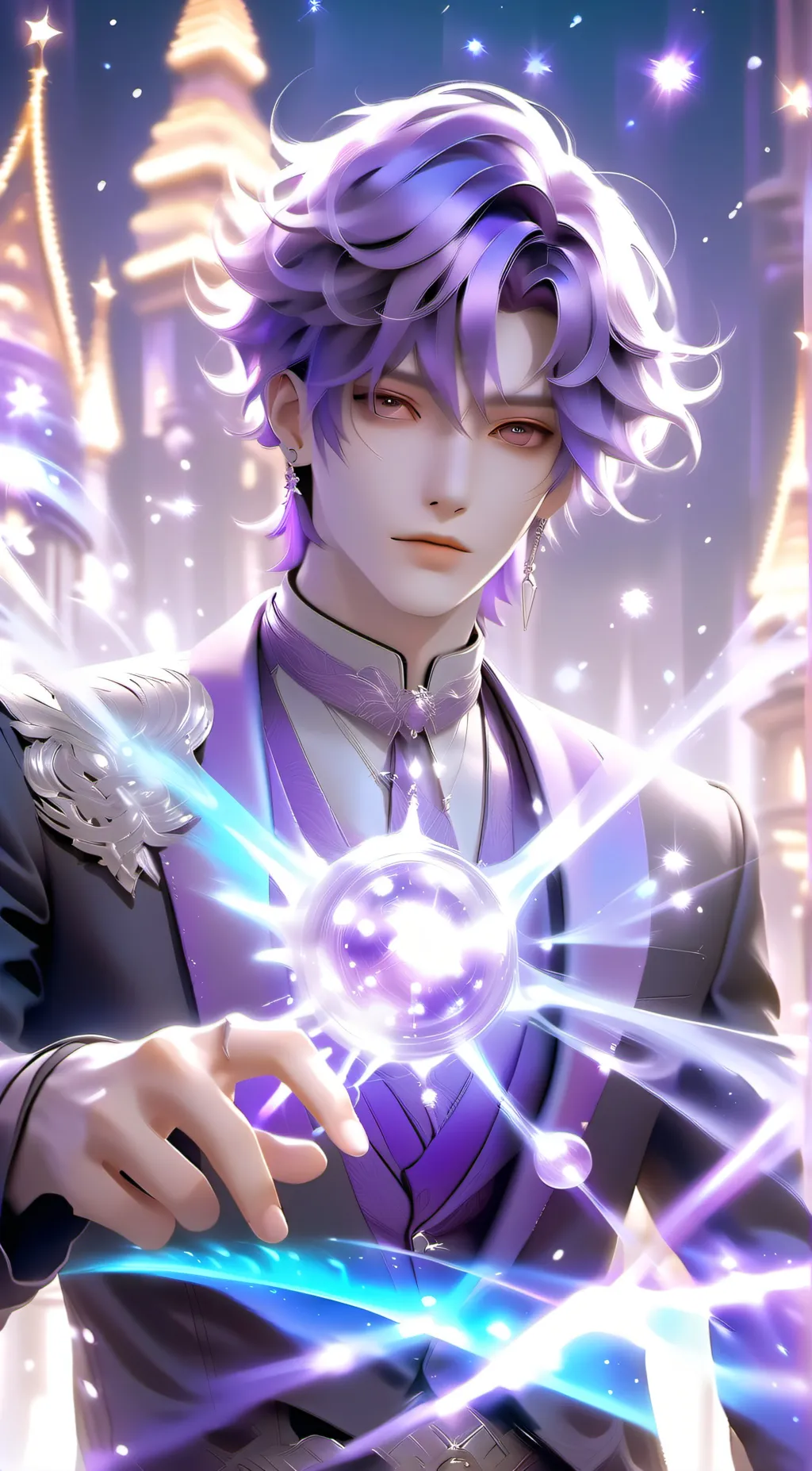 ai character: Teenager moon background