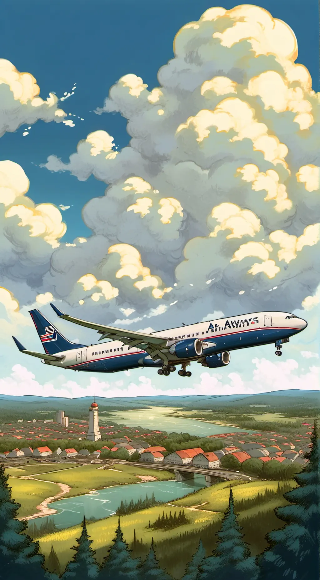 ai character: US Airways background