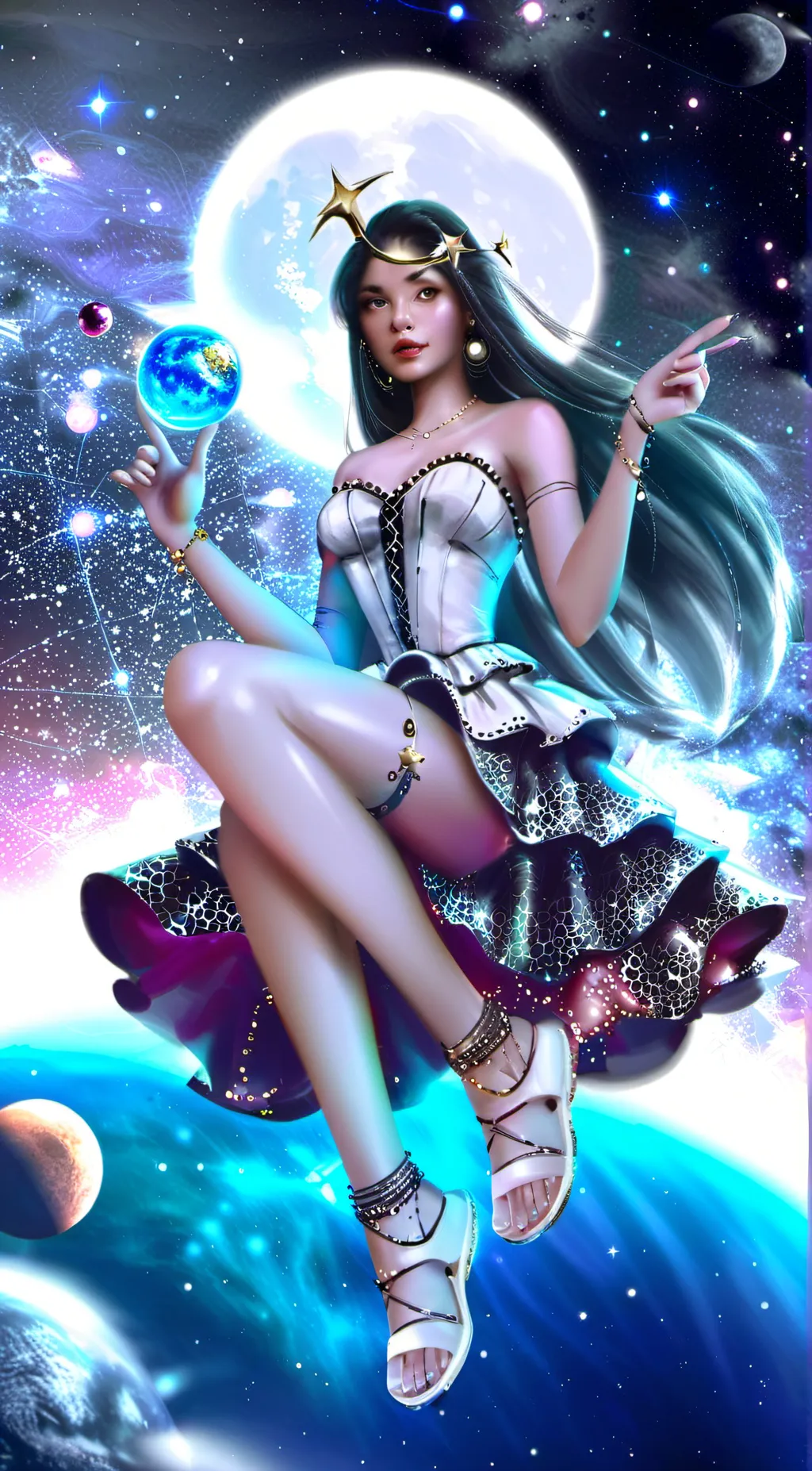 ai character: Planets background