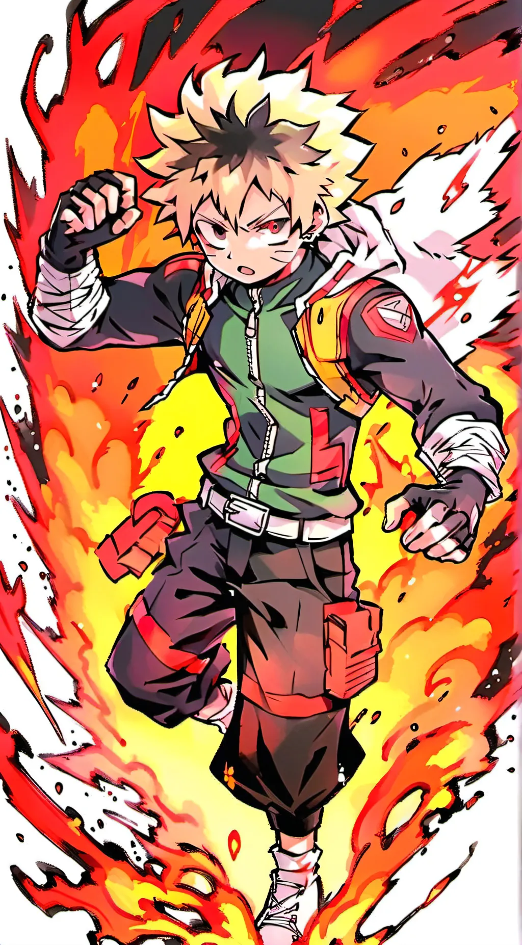 ai character: katsuki Bakugou  background