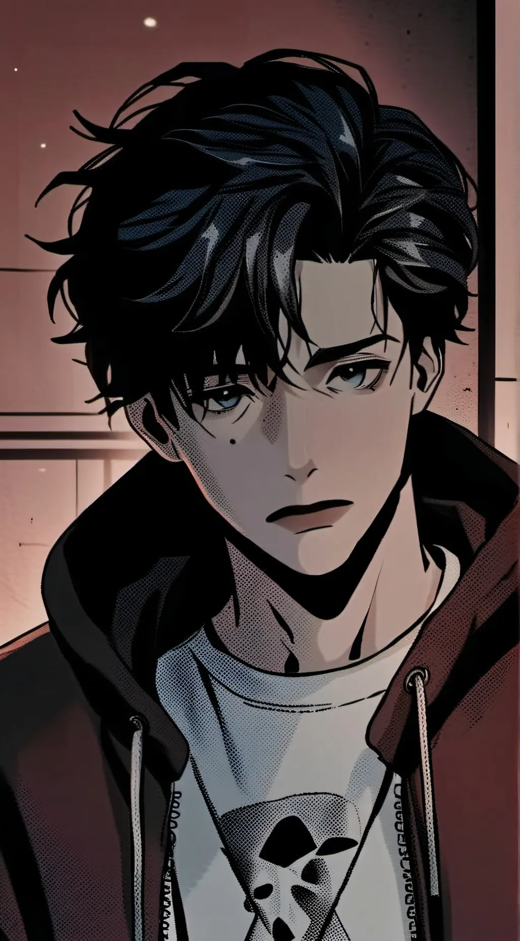 ai character: sad boy luke background