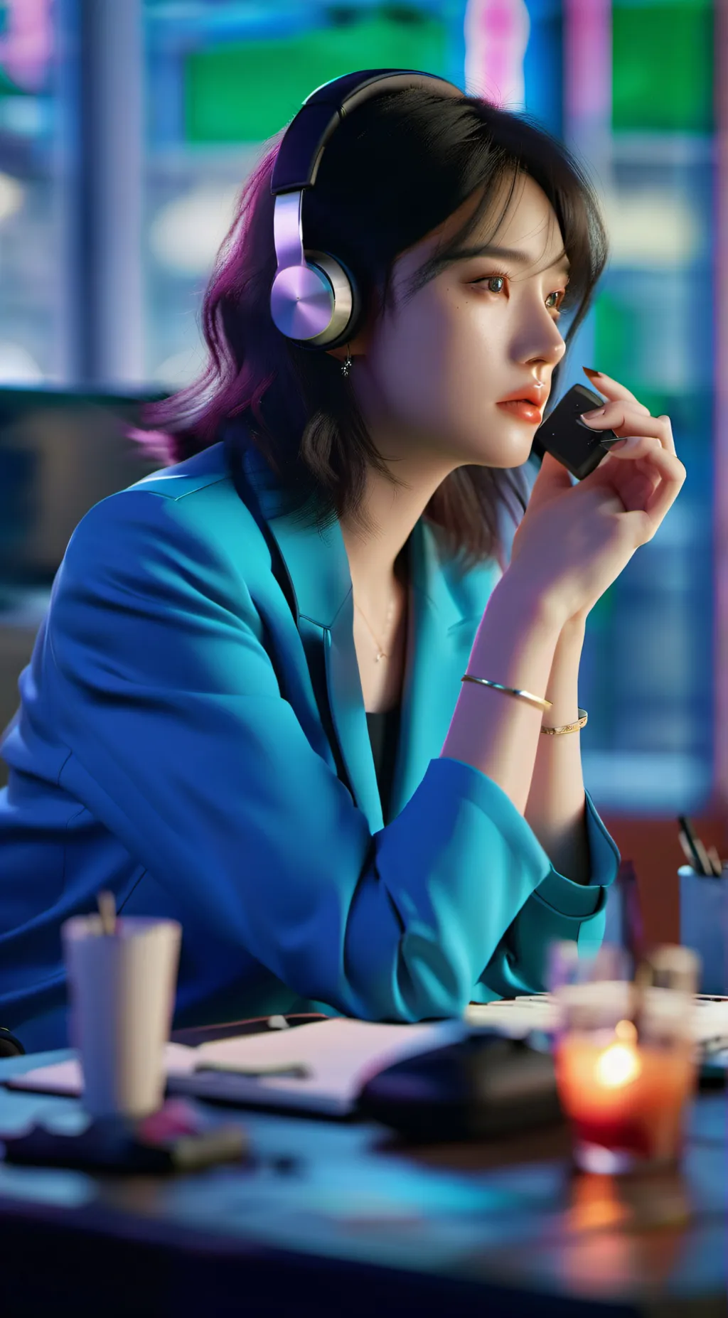 ai character: jeon rose background