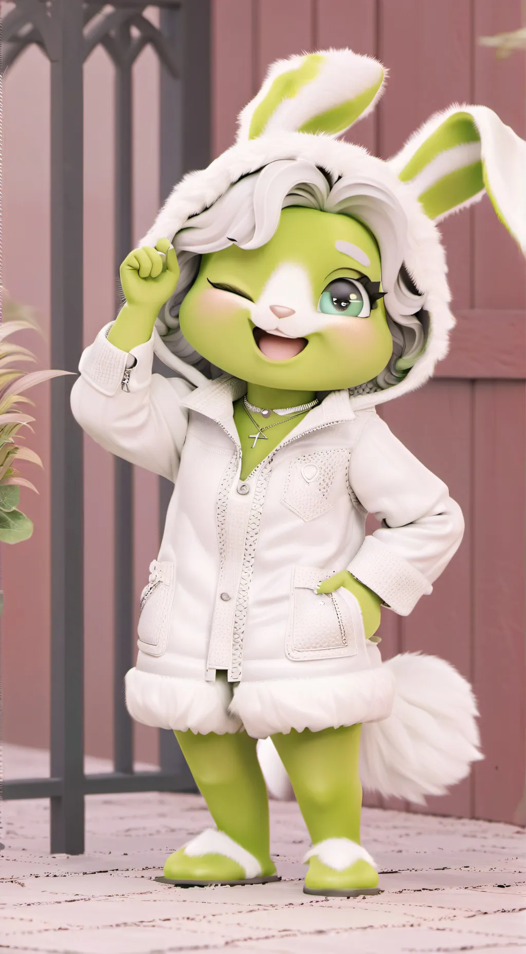 ai character: hoppy hopscotch  background