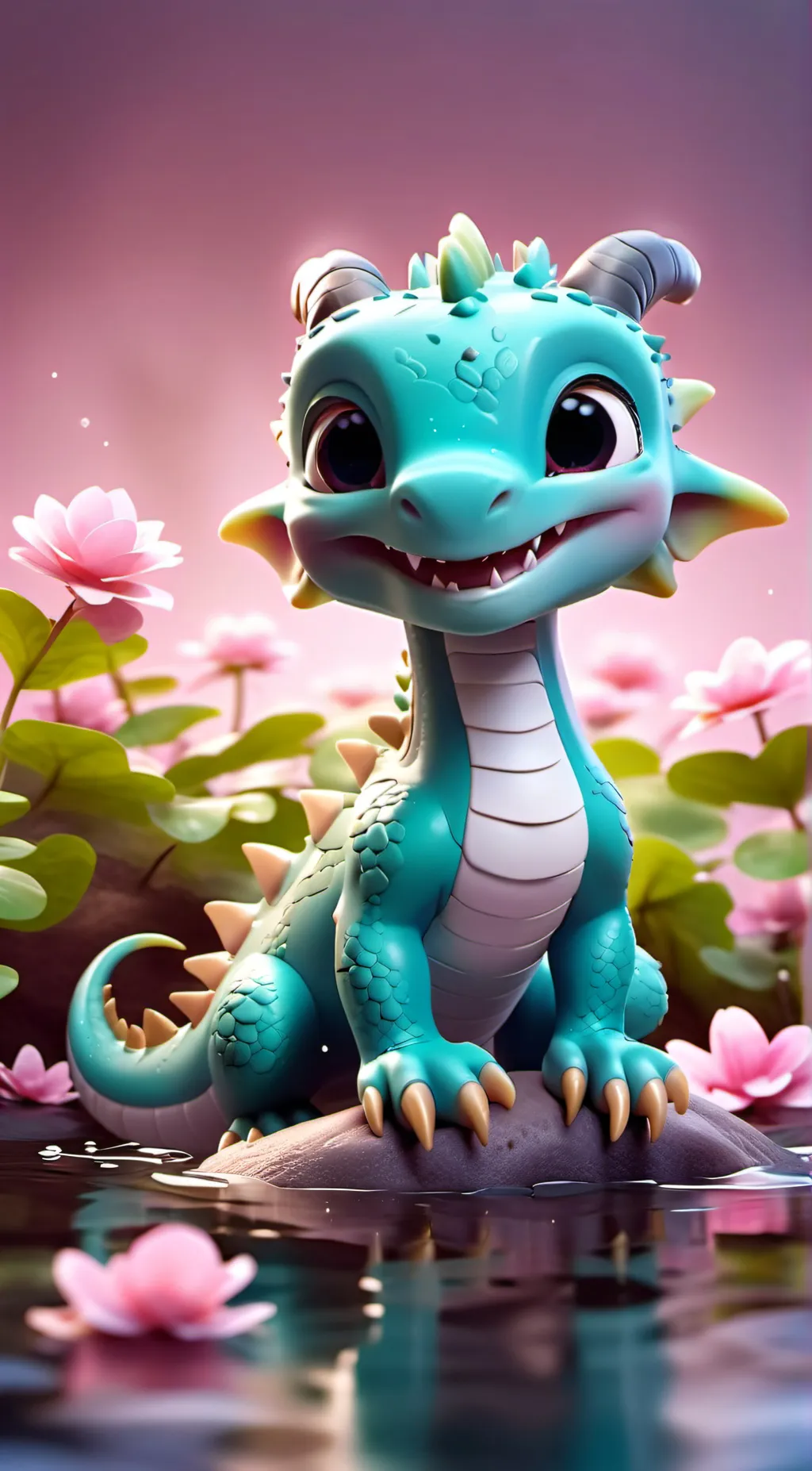 ai character: Aqua background