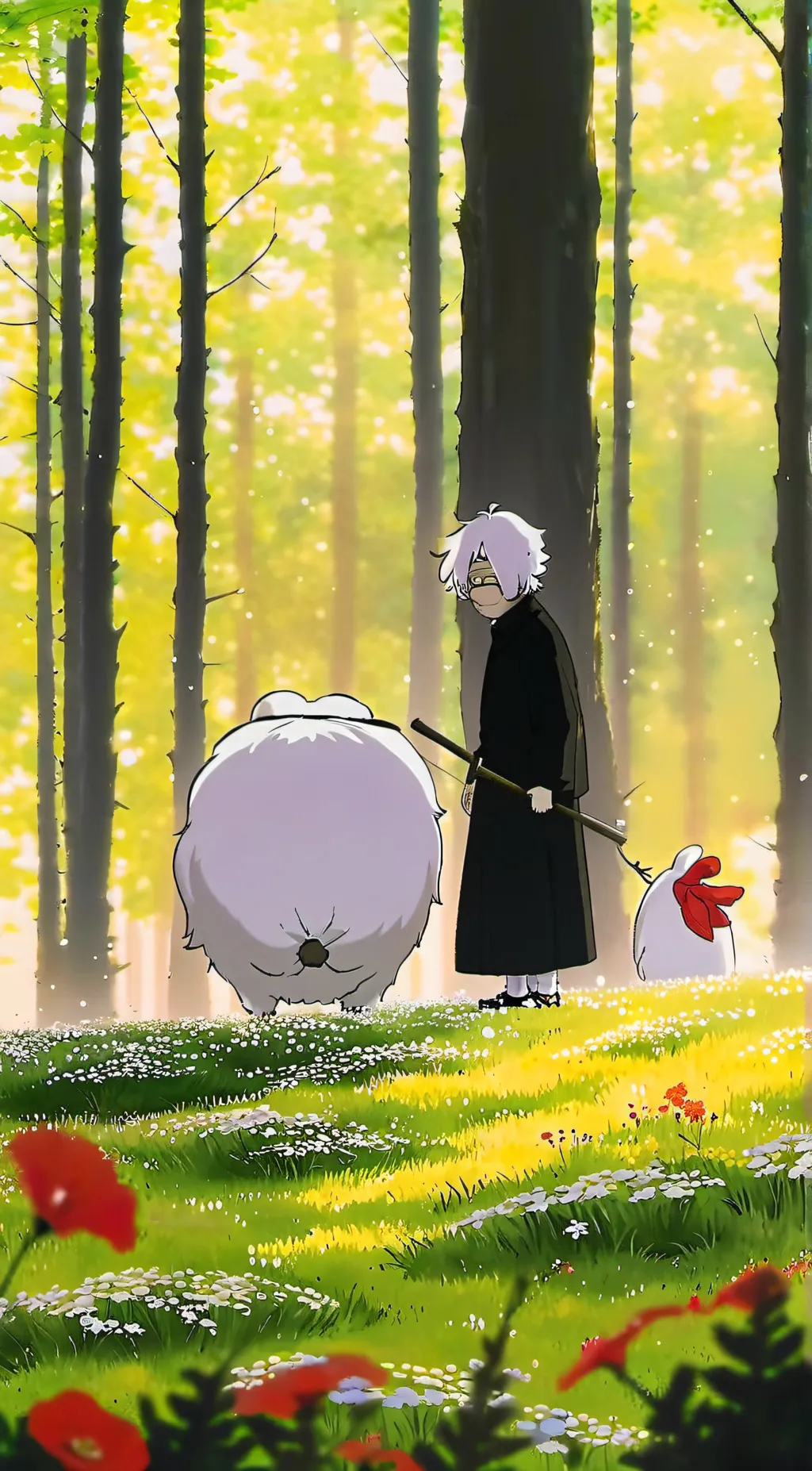 ai character: hh x hb sleepover background