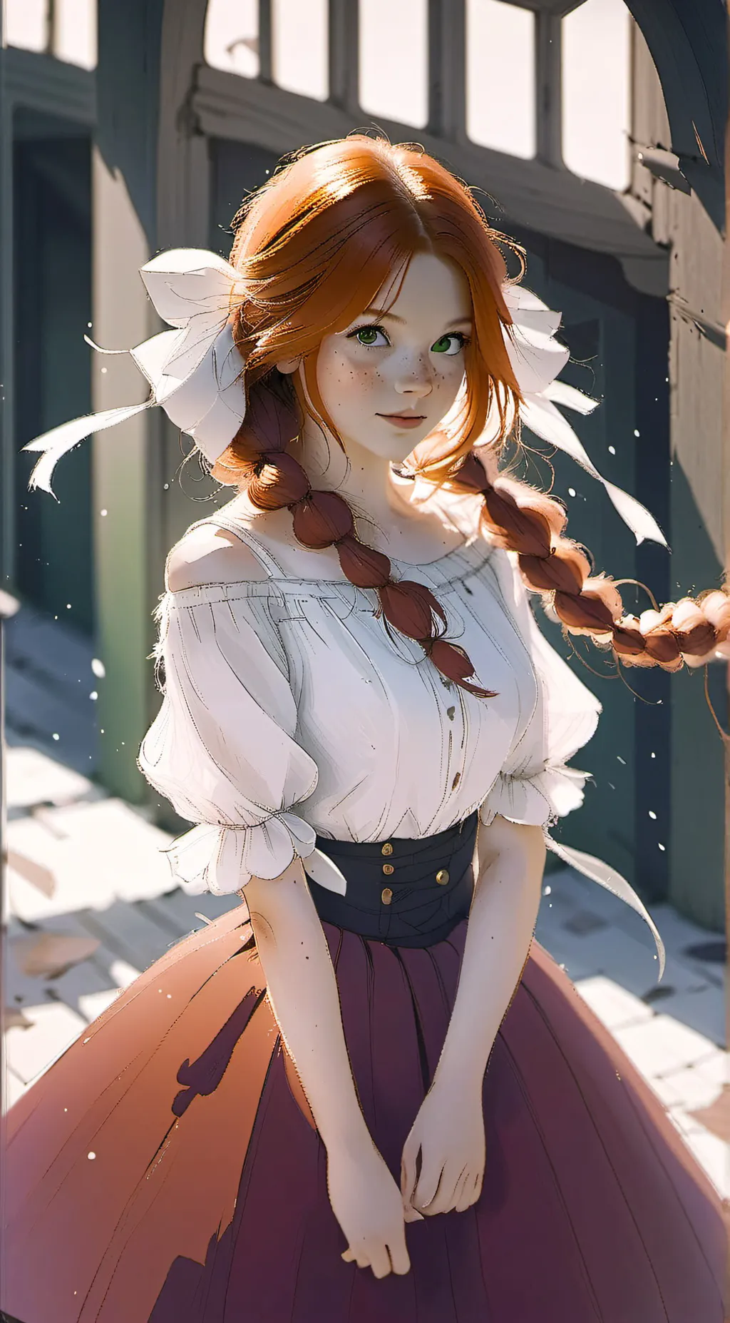 ai character: 🧡Pigtail Girl🧡 background