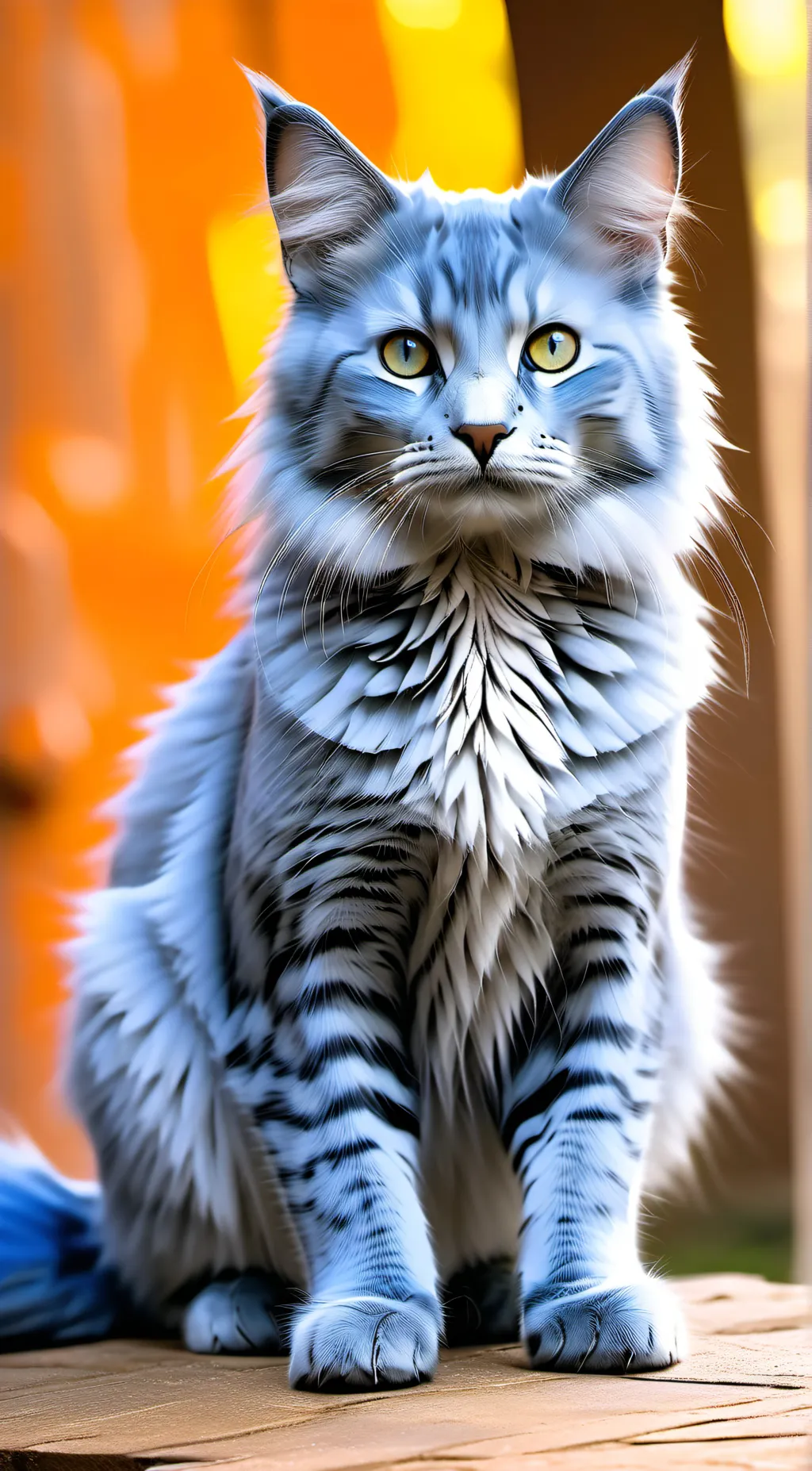 ai character: blue star background