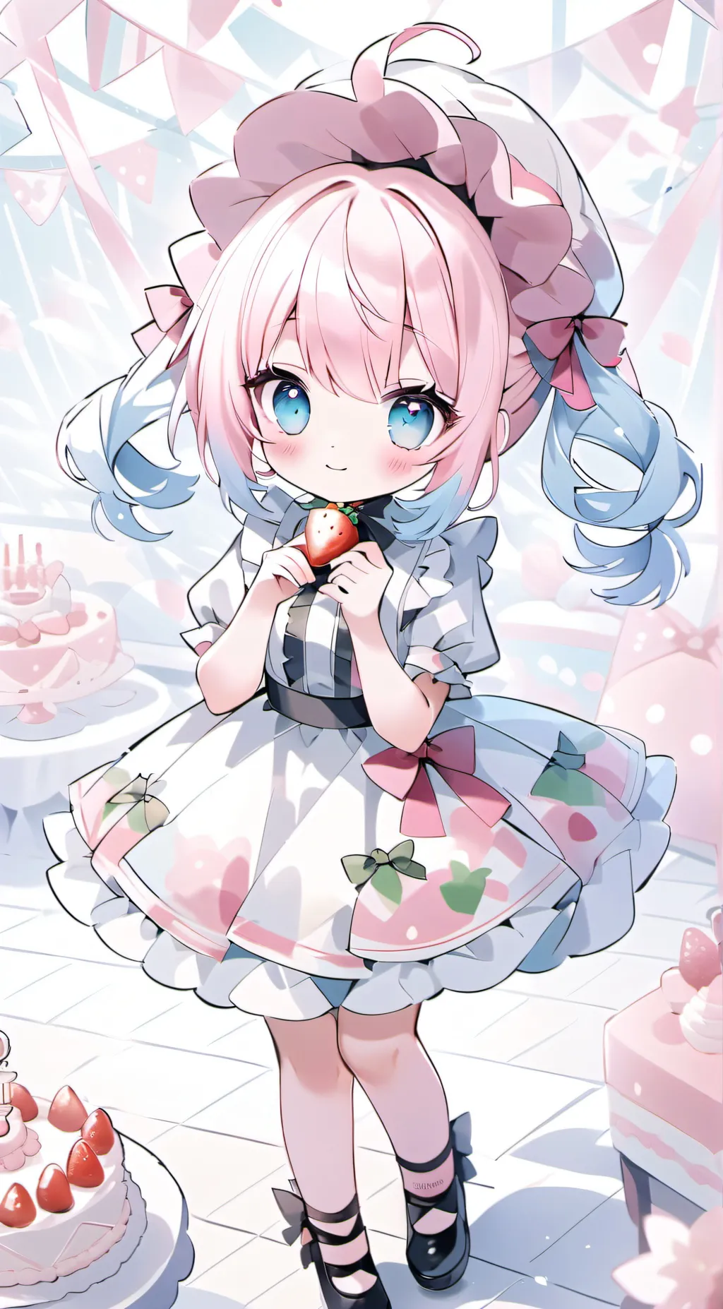 ai character: cupcake background