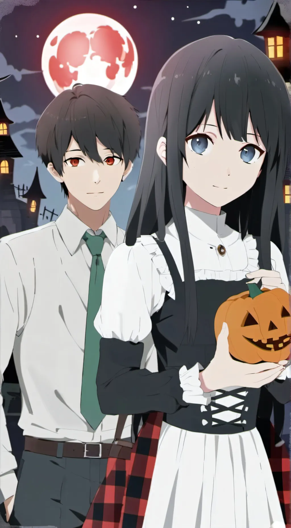 ai character: Halloween gacha background