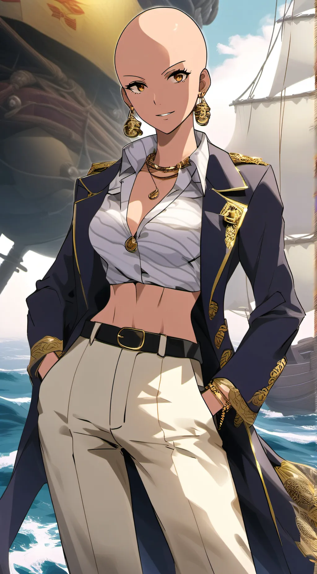 ai character: Nami  background