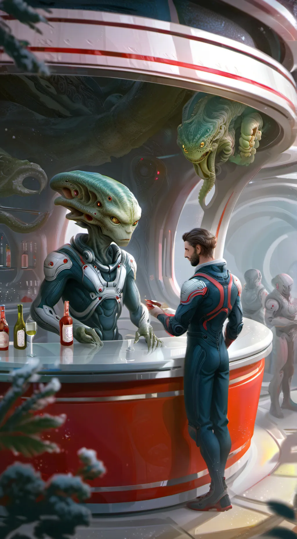 ai character: Alien Bar background