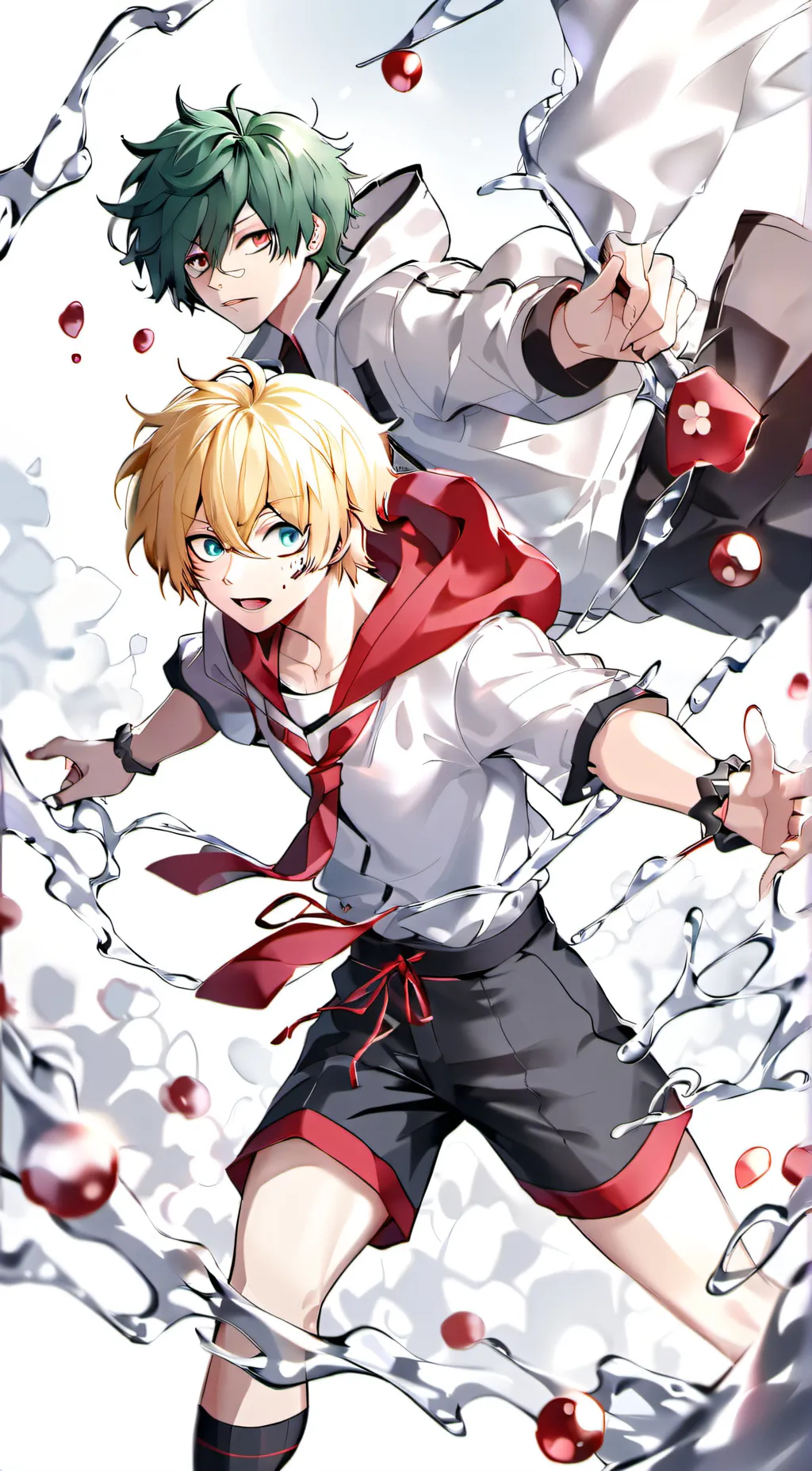 ai character: Izuku and Bakugo background