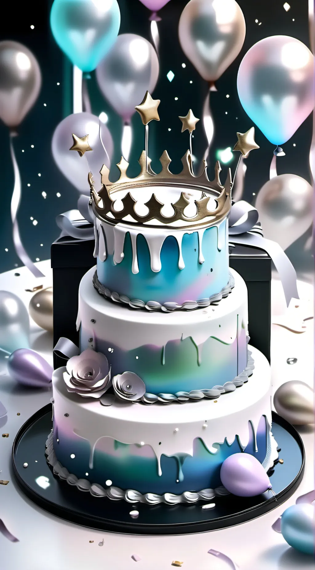 ai character: happy birthday background