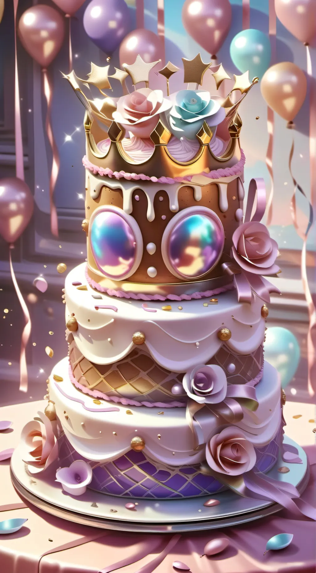 ai character: Happy birthday background
