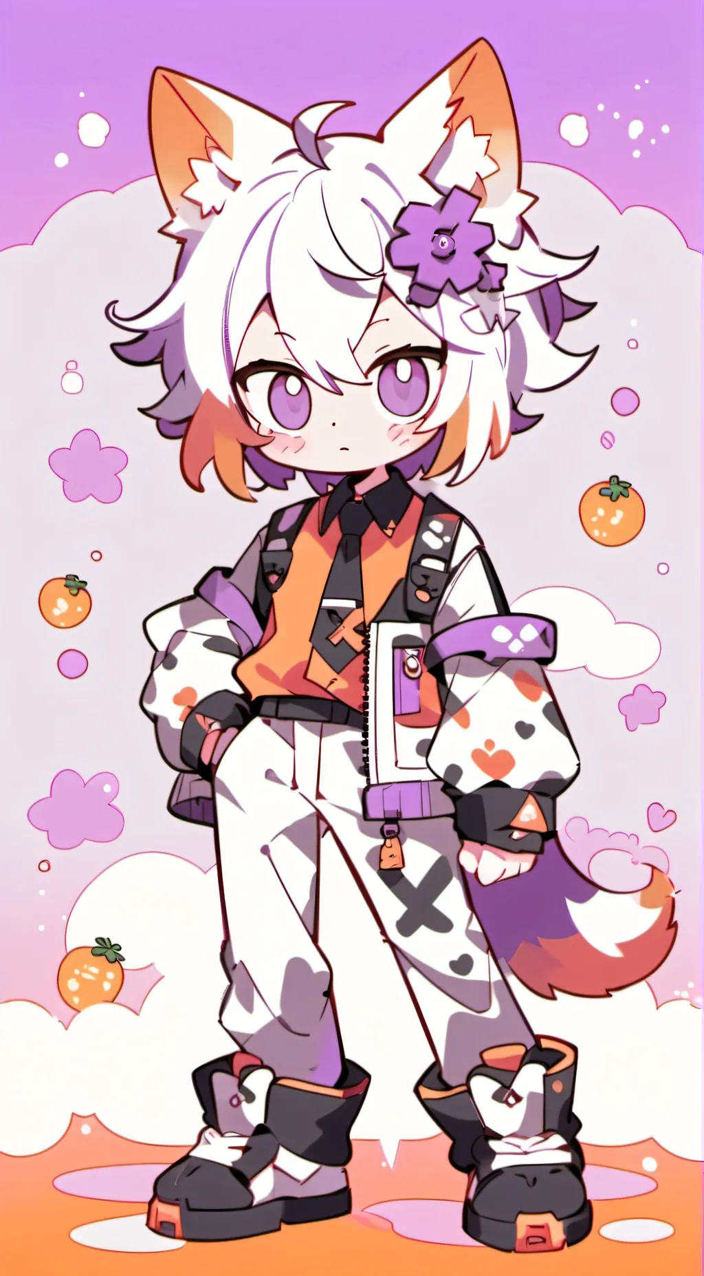 ai character: 🫣GARFIELD🙄meets SC background