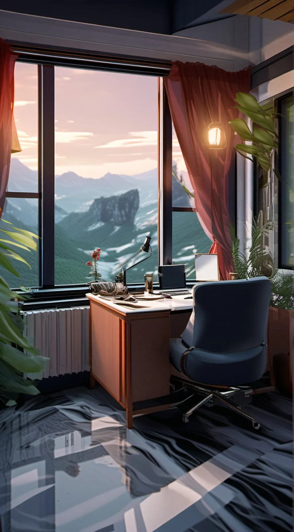 ai character: smiling critter  background