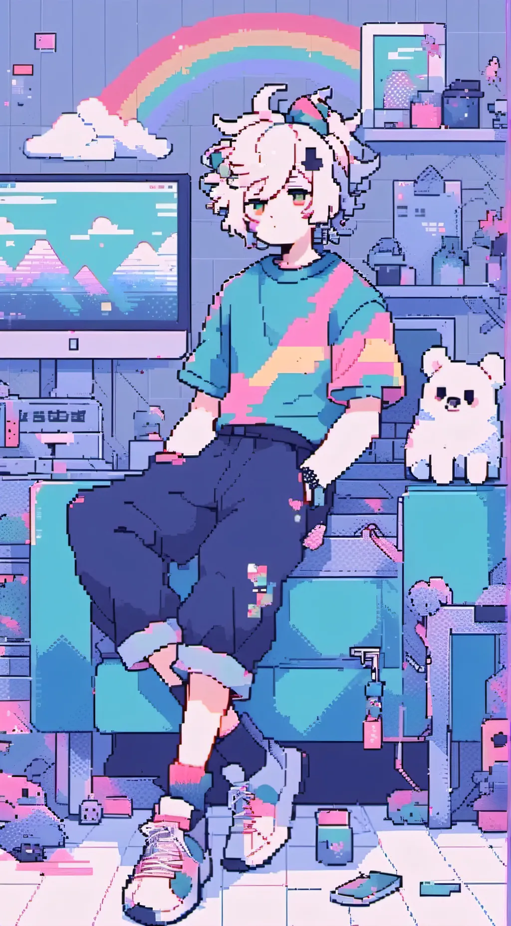 ai character: Steve small  background