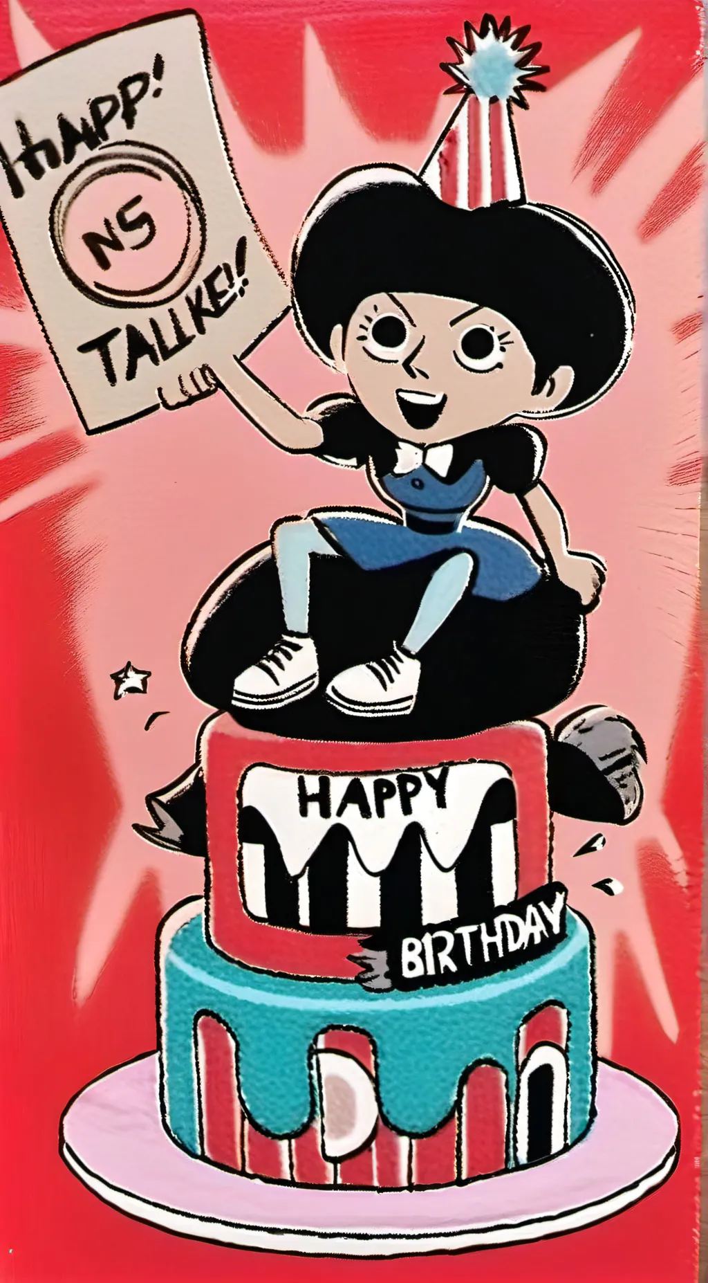 ai character: Talkies B-Day🥳🥳🥳🥳 background